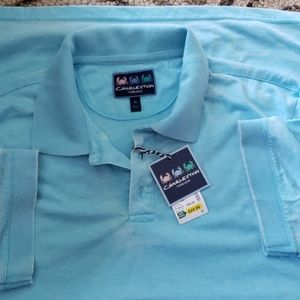 Charleston threads Vintge Polo Size M Sky Blue NWT